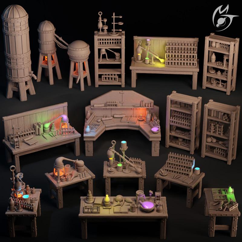 Alchemist Laboratory Objects and Props