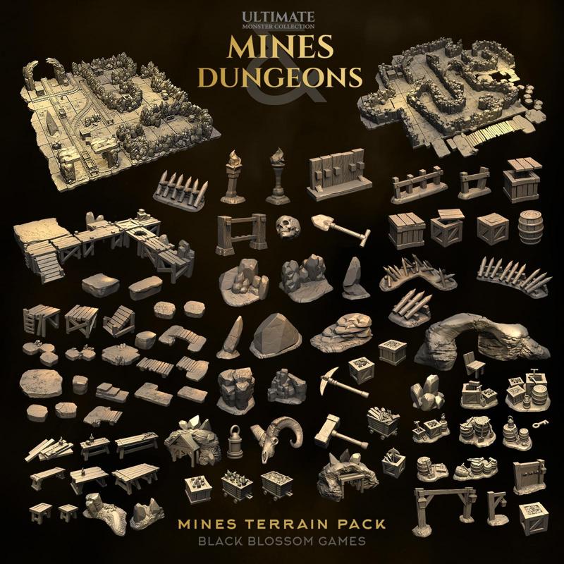 Mines Decorations & Terrain :: Black Blossom Games