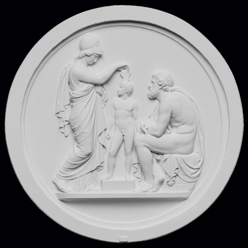 Minerva Adds a Soul to the Human Being Created by Prometheus