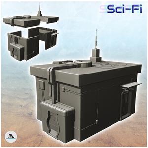 Futuristic house with bionic door and exterior drainpipes (18) - Future Sci-Fi SF Post apocalyptic Tabletop Scifi Wargaming Planetary exploration RPG Terrain