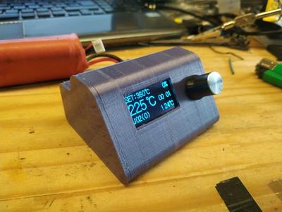 Yet another case for T12 OLED soldering station (1.3" KSGER version) w. XT60
