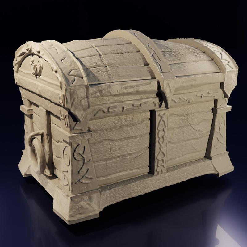 Fantasy runic chest