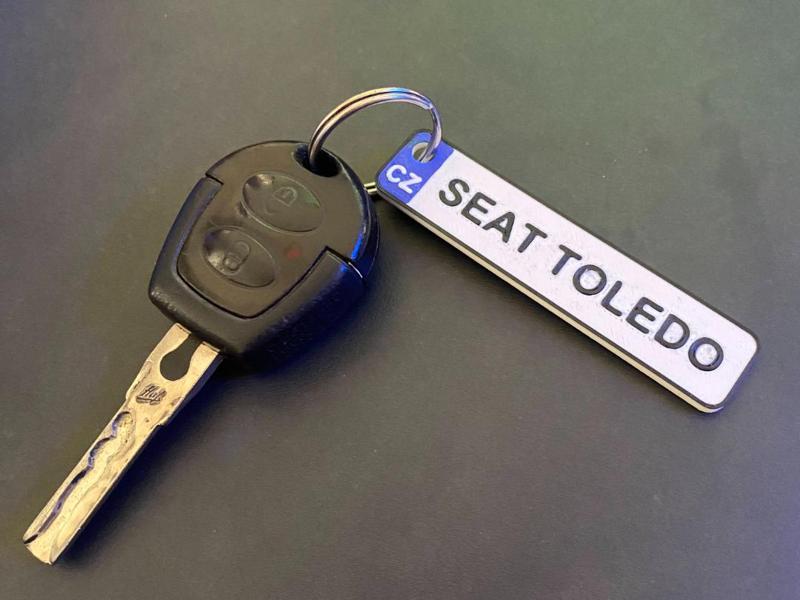 Customizable EU licence plate keychain