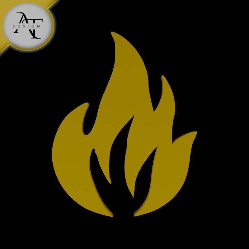 Simple Flame Symbol - 2D Art