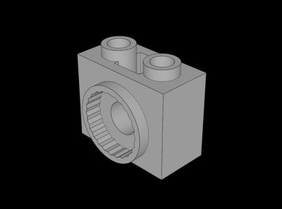 Lego Compatible (80431.dat) Technic Brick  1 x  2 x  1.333 with Hole and Rotation Joint Socket