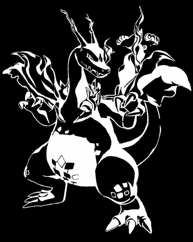 Gmax Charizard stencil