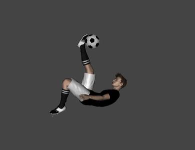 Football Player / Soccer Player Bicycle kick