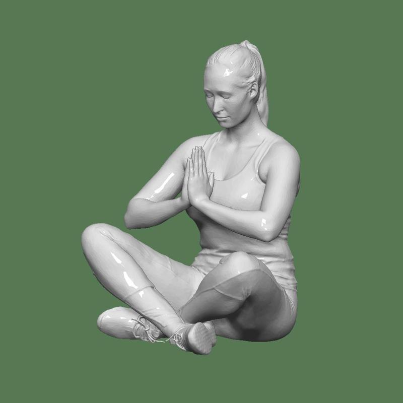 WOMAN YOGA PEOPLE CHARACTER DIORAMA