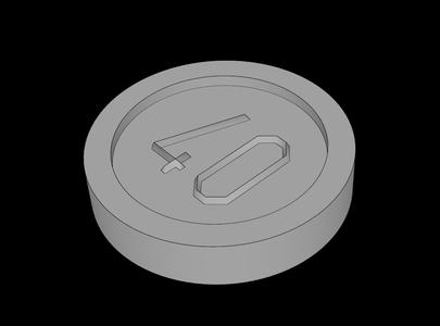 Lego Compatible (70501d.dat) Minifig Coin with "40" Sans-serif Type