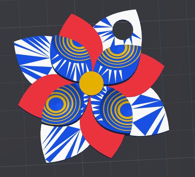 Keychain Flower customizable