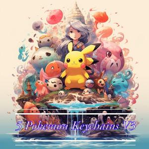 Pokemon keychain! V3 | 5 different characters! Follow Please!