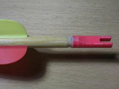 Back end of 8mm wooden arrow