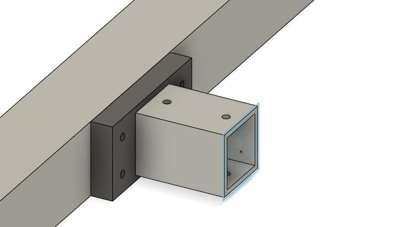 Internal Tube Mount for 50x50 Tube 