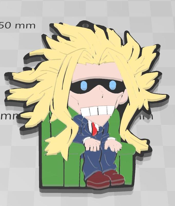 All Might keychain from My Hero Academia
