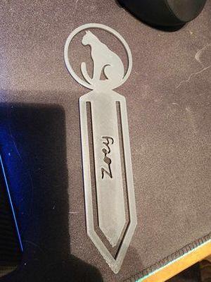 Bookmark - Cat with imbedded name