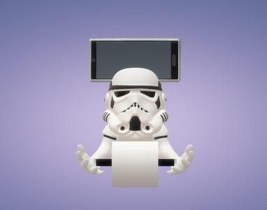 2 stormy stormtrooper toilet paper holder phone holder even for ender 3