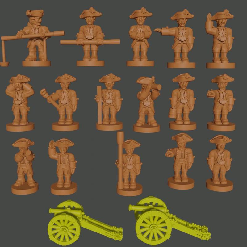 6-15mm Austrian SYW Artillery & Crews (SYW-AU-2)