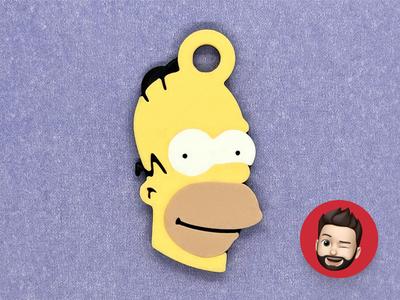The Simpsons Homer keychain