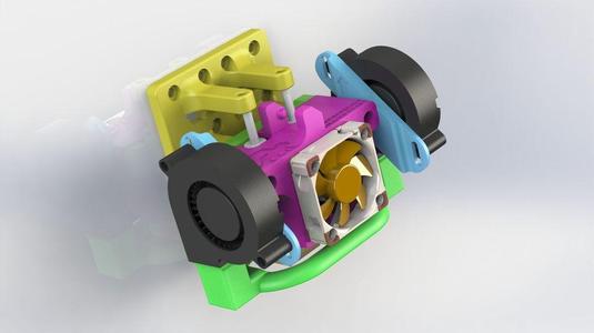 Dual MK8 Extruder Carriage for Anet A8 & Clones