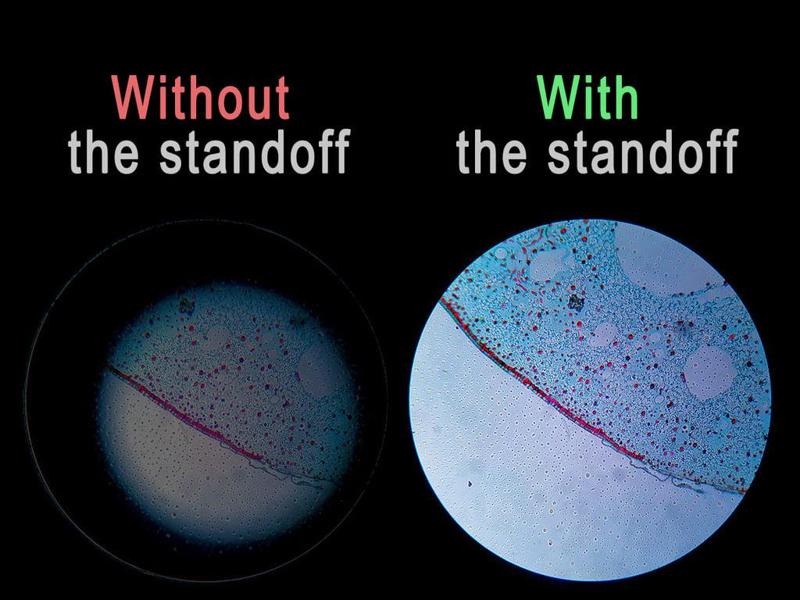 Universal microscope darkfield filter maker and mobile phone ocular stand-off tubes.