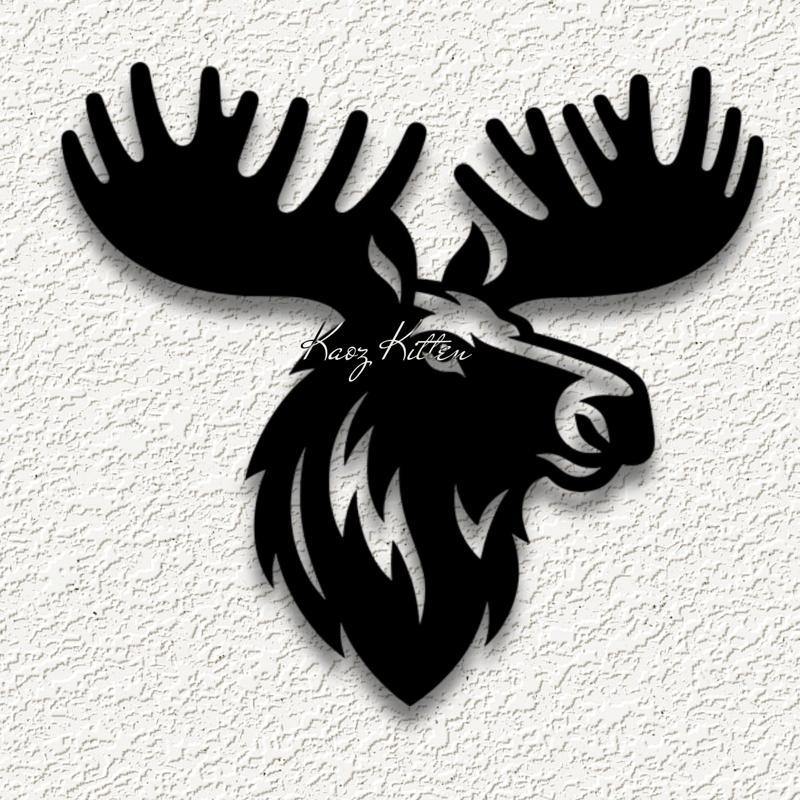 moose head bust wall art home decor