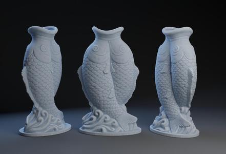 Intertwined Fish Vase