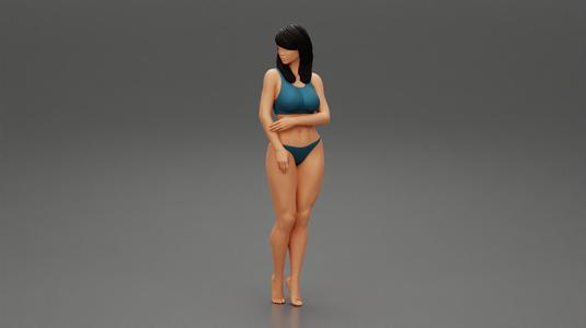 Girl in bikini standing