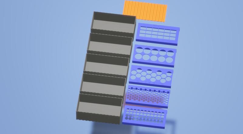 Container "Battery Complete Set" - Storage space for lots of batteries!