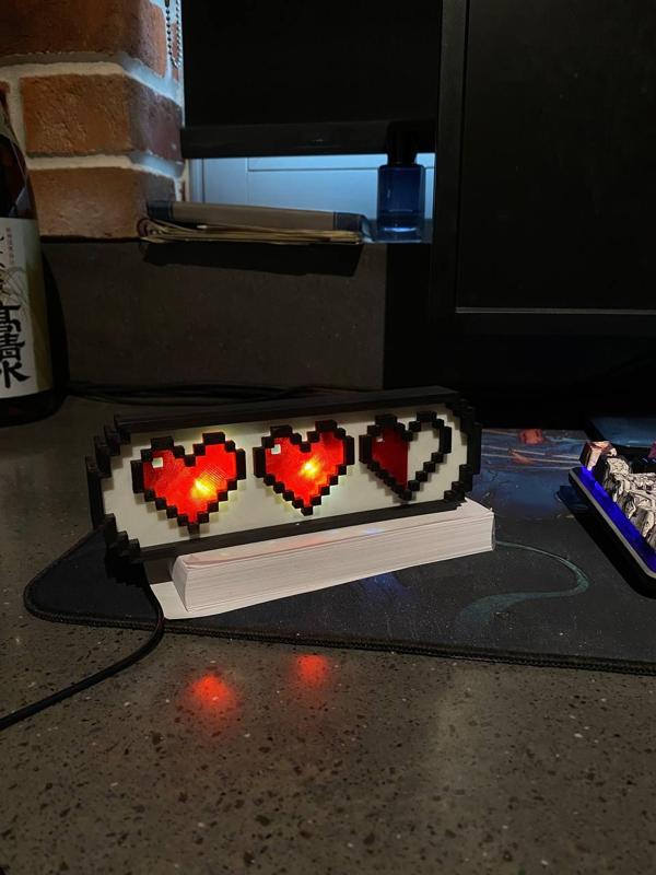 Health Bar Pixel Art Lamp Blinking