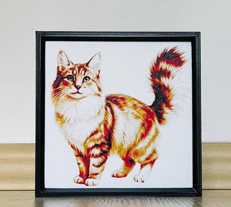 Hueforge Sweet Cat o.Frame - süße Katze o.Rahmen