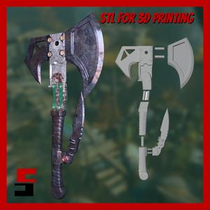 Heavy duty long axe Prop Cosplay