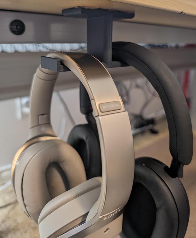Underdesk Headphone Storage Hanger