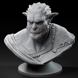 Ice Troll Bust pre-supported