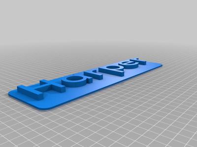 Harper 3D Nameplate / Nametag