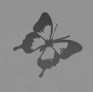 Butterfly keyring - 3D model (65x70x 3mm)