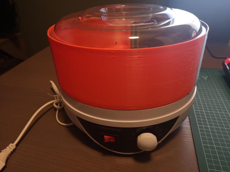 Filament dryer extension for Esperanza dehydrator