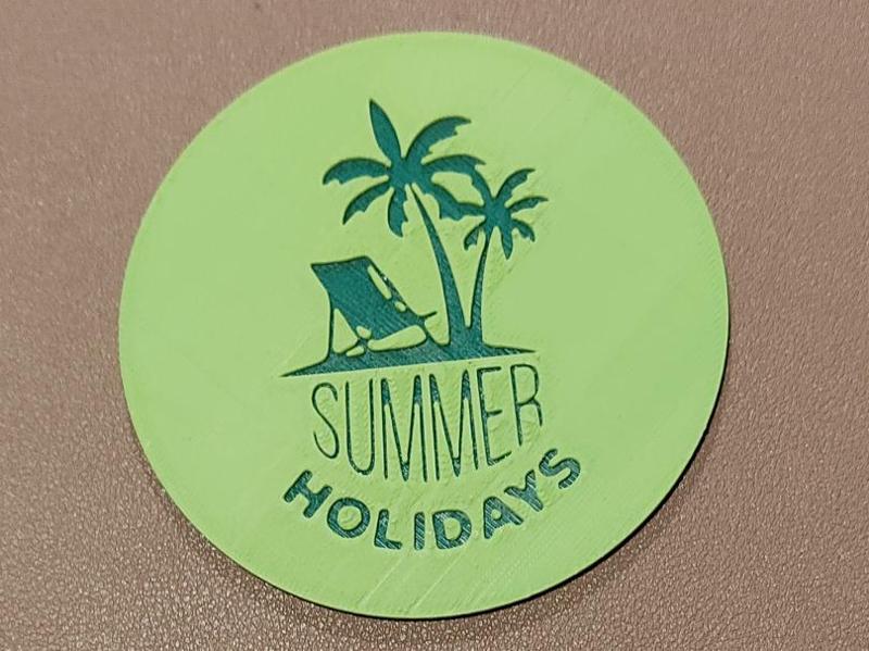 Six summer-themed coasters (No AMS)