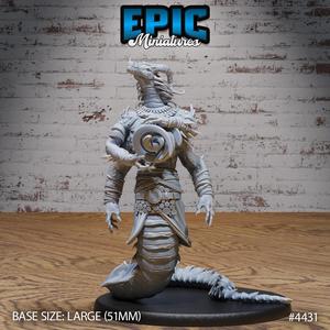 Naga Sorcerer ‧ DnD Miniature ‧ Tabletop Miniatures ‧ Gaming Monster ‧ 3D Model ‧ RPG ‧ DnDminis ‧ STL FILE