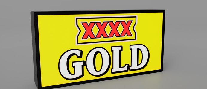 XXXX Gold inspired LED lightbox.