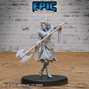 Warrior Empress Attack ‧ DnD Miniature ‧ Tabletop Miniatures ‧ Gaming Monster ‧ 3D Model ‧ RPG ‧ DnDminis ‧ STL FILE