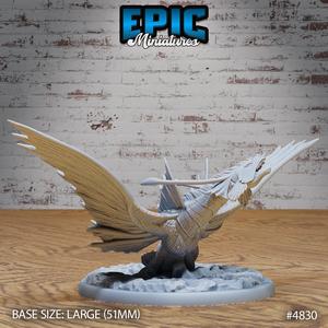 Ocean Wyvern Flying ‧ DnD Miniature ‧ Tabletop Miniatures ‧ Gaming Monster ‧ 3D Model ‧ RPG ‧ DnDminis ‧ STL FILE