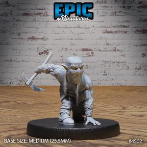 Deep Gnome Attack ‧ DnD Miniature ‧ Tabletop Miniatures ‧ Gaming Monster ‧ 3D Model ‧ RPG ‧ DnDminis ‧ STL FILE