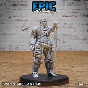 Half Orc Adventurer ‧ DnD Miniature ‧ Tabletop Miniatures ‧ Gaming Monster ‧ 3D Model ‧ RPG ‧ DnDminis ‧ STL FILE