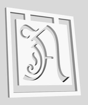 Alphabet Monogram Bookmarks Capital Letter A