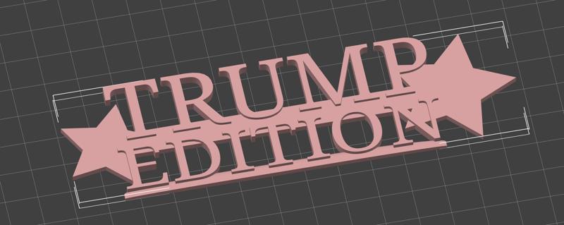 TrumpEditionPlacque raised