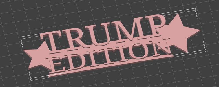 TrumpEditionPlacque raised