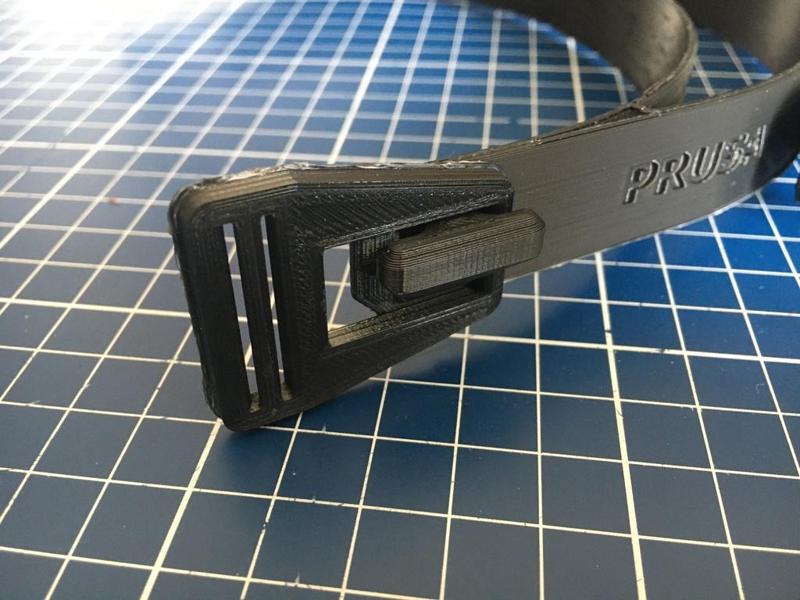 Prusa face shield adapter for stripes without holes