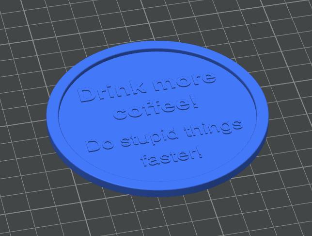 Coffee coaster "Stupid Things"