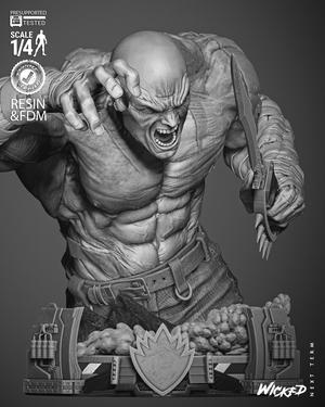 WICKED MARVEL DRAX BUST : TESTED AND READY FOR 3D PRINTING