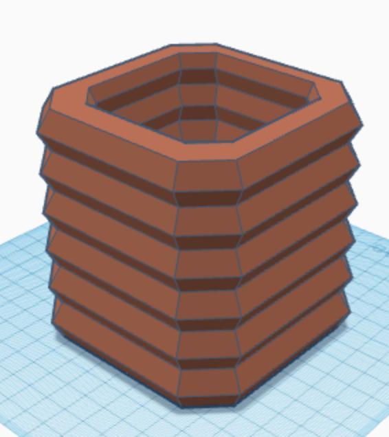 low poly plant pot